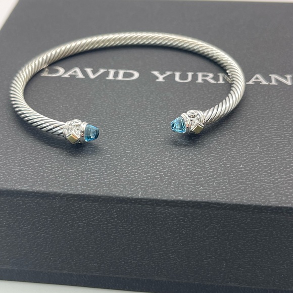 David Yurman Renaissance Blue Topaz Bracelet with 18K Yellow Gold - Picture 5 of 15
